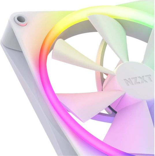 NZXT F140 RGB Case Fan με Σύνδεση 4-Pin PWM Λευκό - Image 7