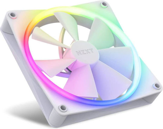 NZXT F140 RGB Case Fan με Σύνδεση 4-Pin PWM Λευκό - Image 6