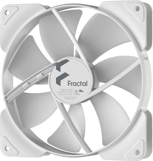 Fractal Design Aspect 14 RGB Case Fan 140mm με Σύνδεση 4-Pin PWM Λευκό - Image 5