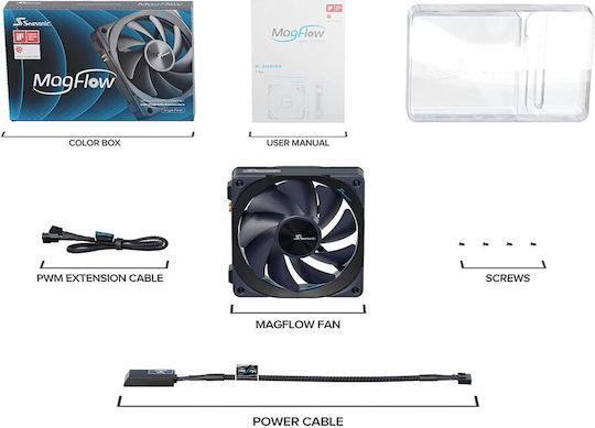 Seasonic MagFlow 1225 Case Fan 120mm με Σύνδεση 4-Pin PWM - Image 7