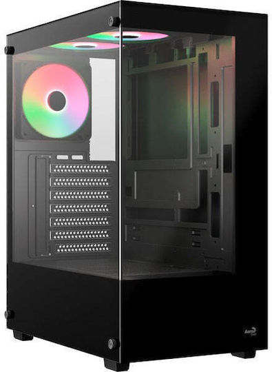 Aerocool Pivot-G-BK-v3 Gaming Midi Tower Κουτί Υπολογιστή με ARGB Φωτισμό Μαύρο - Image 6