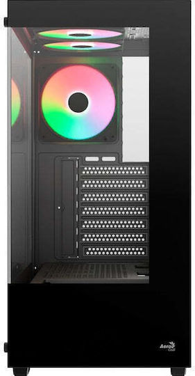 Aerocool Pivot-G-BK-v3 Gaming Midi Tower Κουτί Υπολογιστή με ARGB Φωτισμό Μαύρο - Image 7