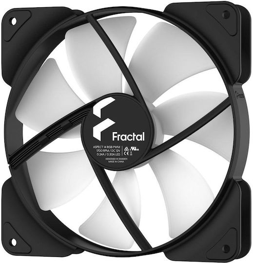Fractal Design Aspect 14 RGB Black Frame Case Fan 140mm με Σύνδεση 4-Pin PWM 3τμχ - Image 5