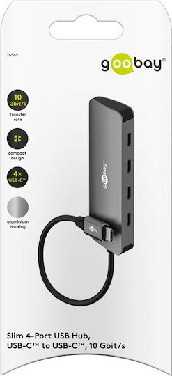 Goobay USB 3.2 Hub 4 Θυρών με σύνδεση USB-C Γκρι (76565) - Image 8