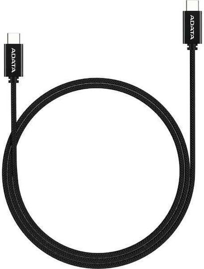 Adata USB 2.0 Cable USB-C male - USB-C 100W Μαύρο 1m CACC-100PN-BK - Image 4
