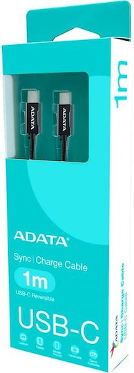 Adata USB 2.0 Cable USB-C male - USB-C 100W Μαύρο 1m CACC-100PN-BK - Image 5
