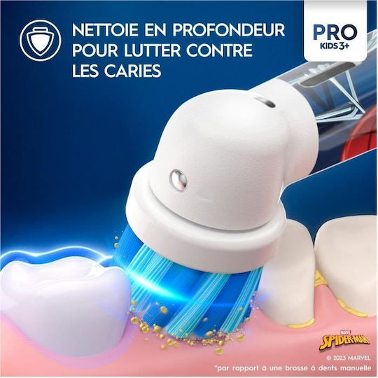 Oral-B Spiderman Ηλεκτρική Οδοντόβουρτσα για 3+ Χρονών Μπλε - Image 6
