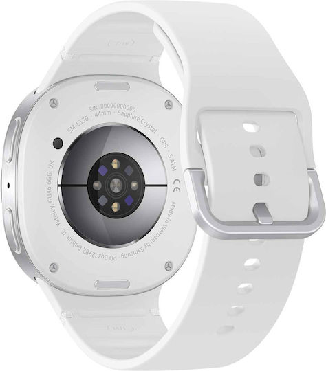 Samsung Galaxy Watch8 Aluminium 44mm Αδιάβροχο με Παλμογράφο (Ασημί) - Image 6