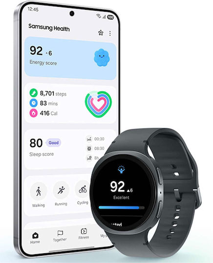 Samsung Galaxy Watch8 Aluminium 44mm Αδιάβροχο με Παλμογράφο (Ασημί) - Image 7