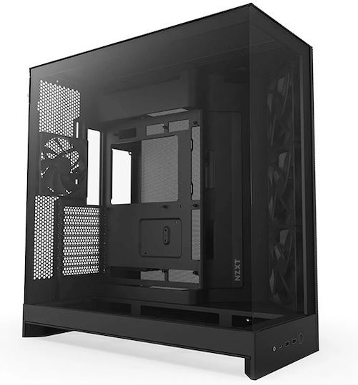 NZXT H9 Flow Midi Tower Κουτί Υπολογιστή με Πλαϊνό Παράθυρο Μαύρο - Image 2