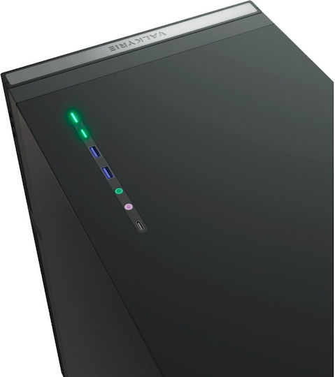 Valkyrie VK02 Lite Midi Tower Κουτί Υπολογιστή με Πλαϊνό Παράθυρο Μαύρο - Image 4
