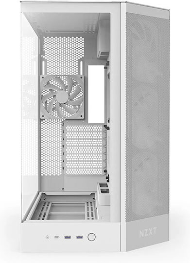 NZXT H9 Flow RGB Midi Tower Κουτί Υπολογιστή με Πλαϊνό Παράθυρο Λευκό - Image 3