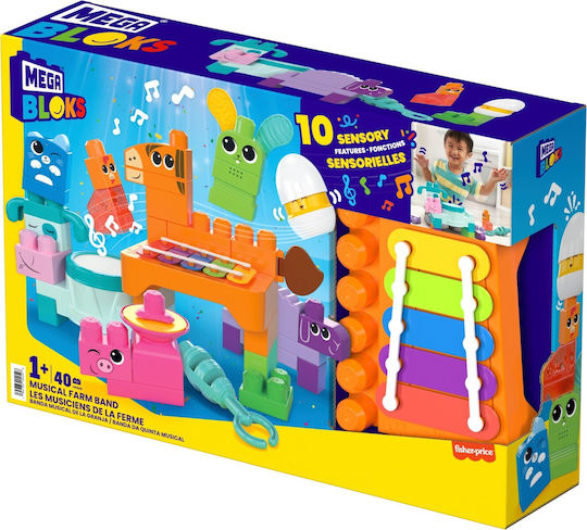 Mega Bloks Τουβλάκια Musical Farm Band για 1+ Έτους 40τμχ HPB46