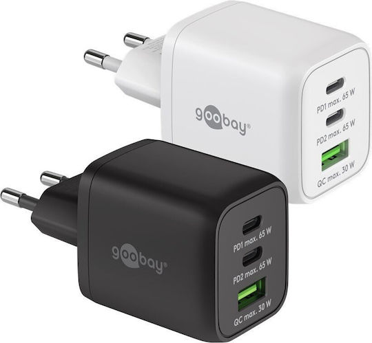 Goobay Φορτιστής Χωρίς Καλώδιο με Θύρα USB-A και 2 Θύρες USB-C 65W Power Delivery Λευκός (64754) - Image 3