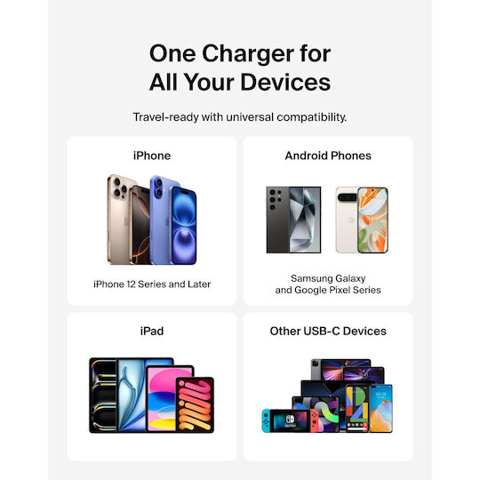 Belkin Φορτιστής με Θύρα USB-C και Καλώδιο USB-C - USB-C 25W Power Delivery Μαύρος (Boost Charge) - Image 8