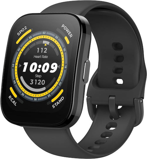 Amazfit Bip 5 46mm Smartwatch με Παλμογράφο (Soft Black)