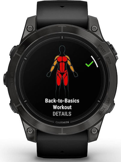Garmin Epix Pro (Gen 2) Sapphire Edition Titanium 47mm Αδιάβροχο Smartwatch με Παλμογράφο (Carbon Grey DLC Titanium with Black Band) - Image 5