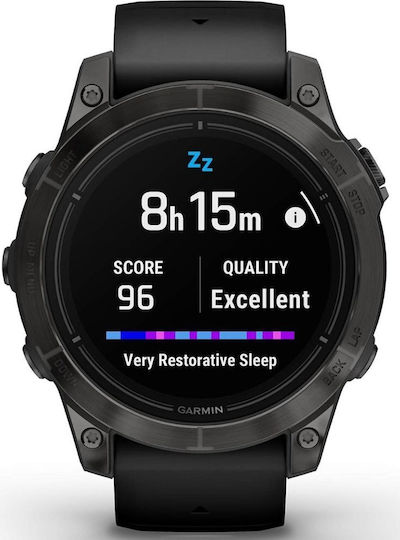 Garmin Epix Pro (Gen 2) Sapphire Edition Titanium 47mm Αδιάβροχο Smartwatch με Παλμογράφο (Carbon Grey DLC Titanium with Black Band) - Image 6