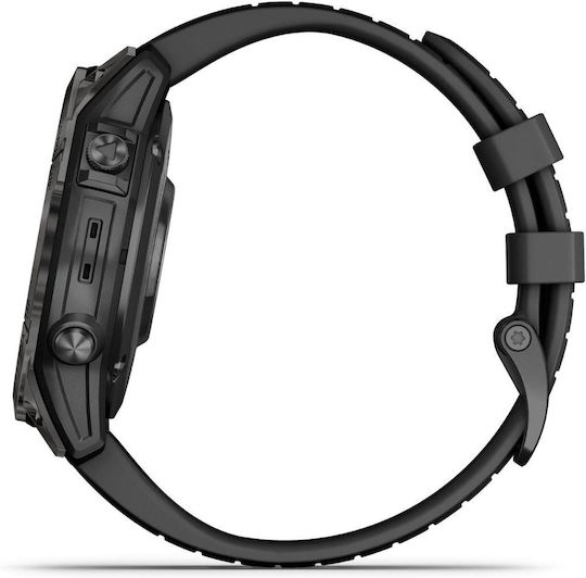 Garmin Epix Pro (Gen 2) Sapphire Edition Titanium 47mm Αδιάβροχο Smartwatch με Παλμογράφο (Carbon Grey DLC Titanium with Black Band) - Image 8