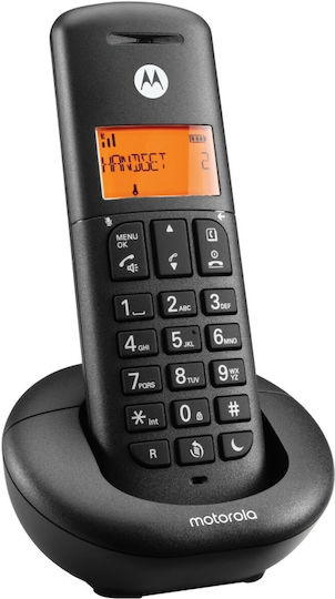 Motorola E201 Ασύρματο Τηλέφωνο Μαύρο - Image 2