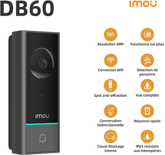 Imou Ασύρματο Κουδούνι Πόρτας Wi-Fi DB60/DS21-PEUR-IMOU - Image 3