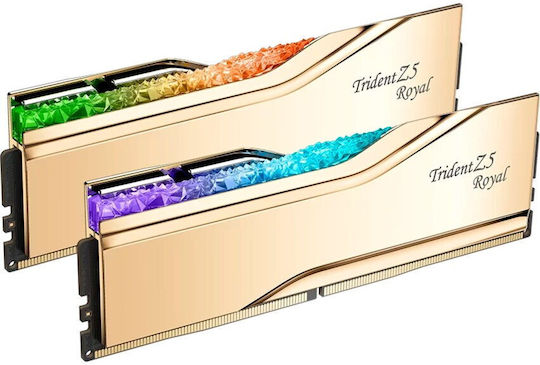 G.Skill Trident Z5 Royal DDR5 32GB RAM με Modules και Ταχύτητα 7200 για Desktop F5-7200J3445G16GX2-TR5G - Image 2