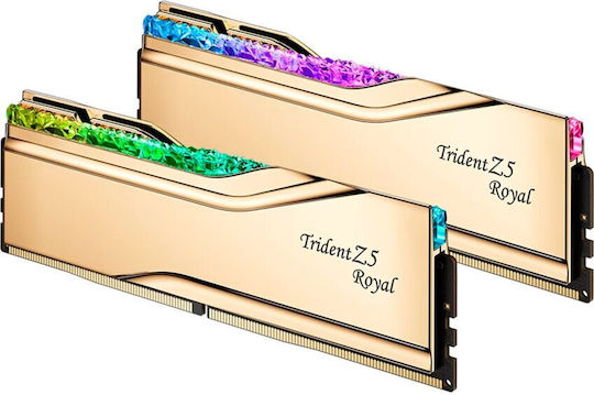 G.Skill Trident Z5 Royal DDR5 32GB RAM με Modules και Ταχύτητα 7200 για Desktop F5-7200J3445G16GX2-TR5G - Image 3