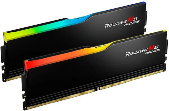 G.Skill Ripjaws M5 Neo RGB DDR5 64GB RAM με Modules και Ταχύτητα 6000 για Desktop F5-6000J3238G32GX2-RM5NRK