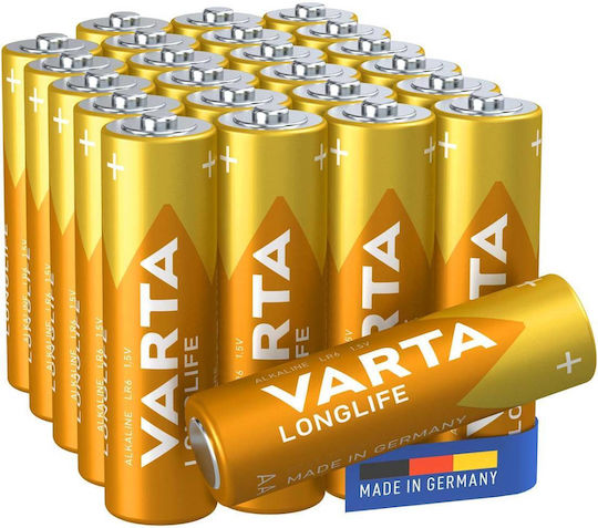Varta Longlife Αλκαλικές Μπαταρίες AA 1.5V 24τμχ 4106301134 - Image 2