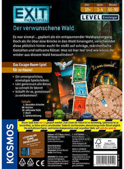 Επιτραπέζιο Παιχνίδι Exit: The Enchanted Forest για 1-4 Παίκτες 12+ Ετών 695149 (GER) Kosmos - Image 3