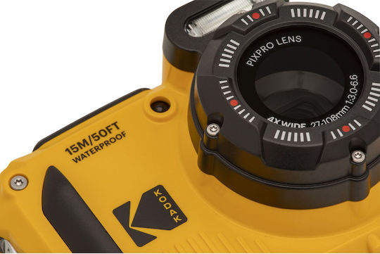Kodak WPZ2 Compact Φωτογραφική Μηχανή 16MP Full HD (1080p) Οπτικού Ζουμ 4x Κίτρινη - Image 7