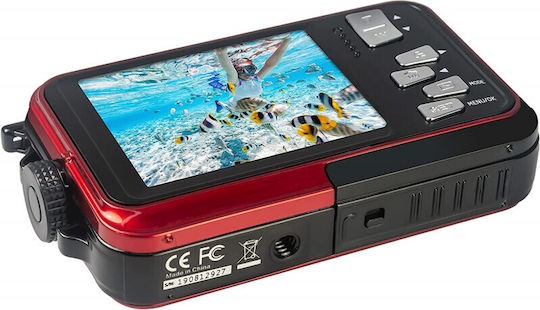 AgfaPhoto Realishot WP8000 Compact Φωτογραφική Μηχανή 24MP με Οθόνη 2.7" και Ανάλυση Video Full HD (1080p) Κόκκινη - Image 5