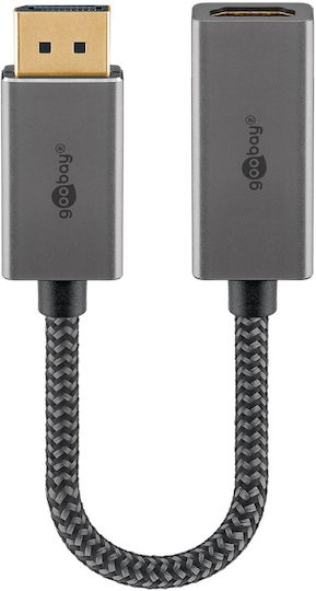 Goobay Μετατροπέας DisplayPort / HDMI male σε DisplayPort / HDMI female Γκρι 1τμχ 75271 - Image 2