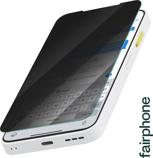 Fairphone Original Tempered Glass Fairphone 6 Xensation Anti-spy Unbreakable Transparent Black