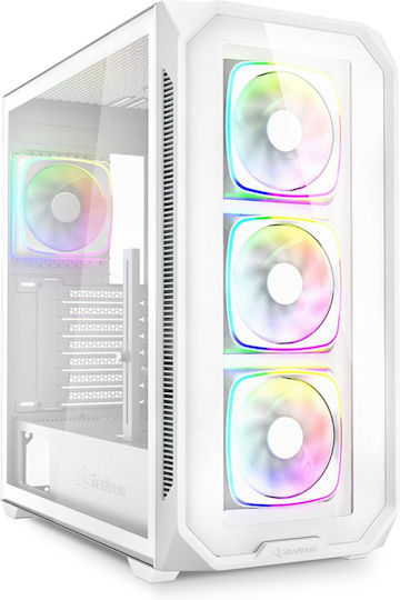 Sharkoon AK5G RGB Gaming Midi Tower Κουτί Υπολογιστή με Πλαϊνό Παράθυρο Λευκό