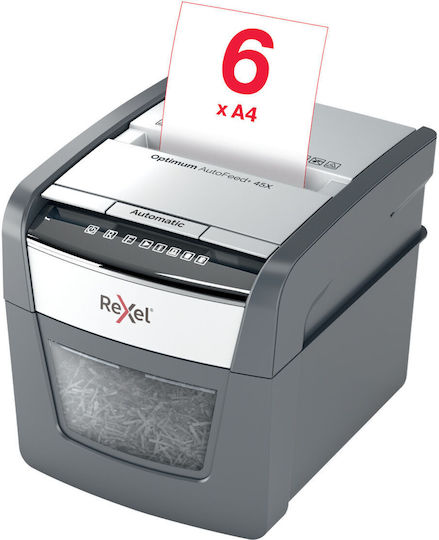Rexel Καταστροφέας Εγγράφων Optimum Autofeed+ 6 Φύλλων με Κάδο 20lt 2020045XEU - Image 9