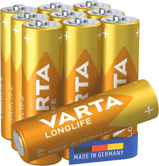 Varta Longlife Αλκαλικές Μπαταρίες AA 1.5V 10τμχ 4106101761 - Image 2