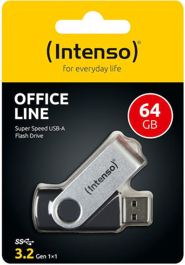 Intenso Line 64GB USB 3.2 Stick Ασημί - Image 2