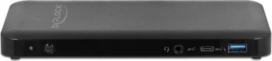 DeLock USB-C Docking Station με HDMI/DisplayPort 4K Ethernet Μαύρο (87746) - Image 3