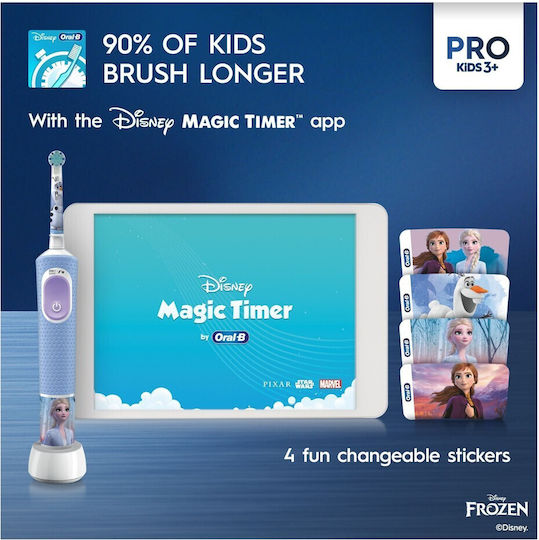 Oral-B Vitality Pro Kids Frozen Hbox + Tc Ηλεκτρική Οδοντόβουρτσα 773178 - Image 3