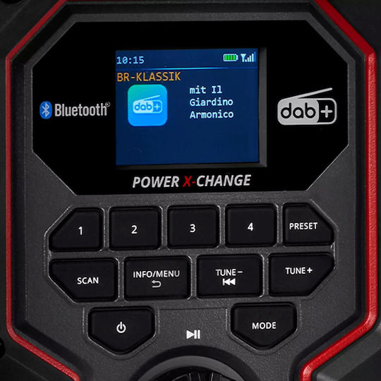 Einhell TE-CR 18 Li DAB+/FM/BT - Solo Επιτραπέζιο Ραδιόφωνο Μπαταρίας DAB+ με Bluetooth και USB Γκρι - Image 6