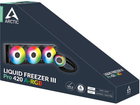 Arctic Liquid Freezer III Pro 420 Υδρόψυξη Επεξεργαστή Τριπλού Ανεμιστήρα 140mm για Socket AM4/AM5/1700 με ARGB Φωτισμό - Image 5