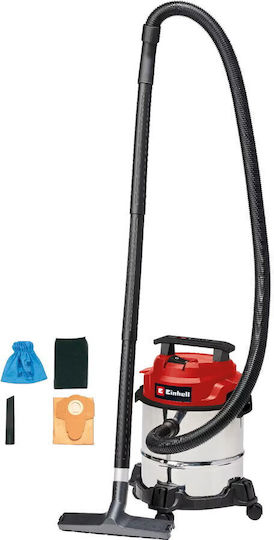 Einhell Tcvc 1812/1 S Σκούπα Υγρών / Στερεών 1250W με Ανοξείδωτο Κάδο 12lt - Image 3