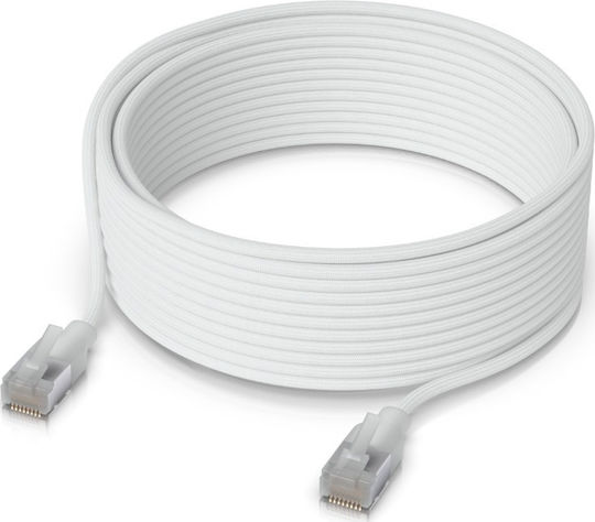 Ubiquiti U/UTP Cat.6a Καλώδιο Δικτύου Ethernet 8m Λευκό 1τμχ UACC-Cable-Patch-EL-C6A-8M-W