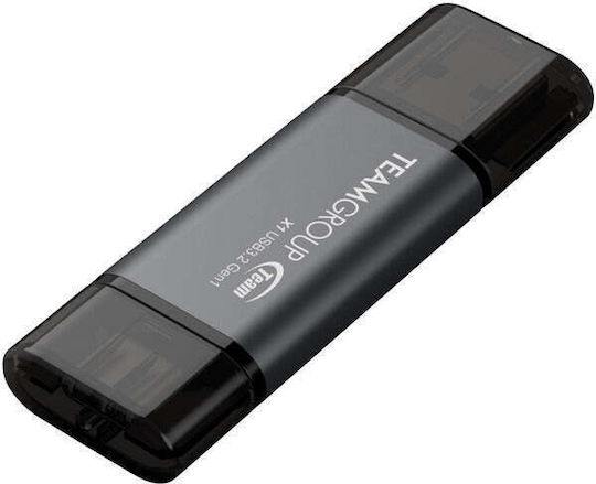 TeamGroup X1 64GB USB 3.2 Stick με σύνδεση USB-A & USB-C Γκρι - Image 4