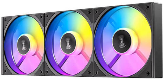 Antec Connect C120R Reverse Case Fan με ARGB Φωτισμό και Σύνδεση 3-Pin / 4-Pin PWM 3τμχ