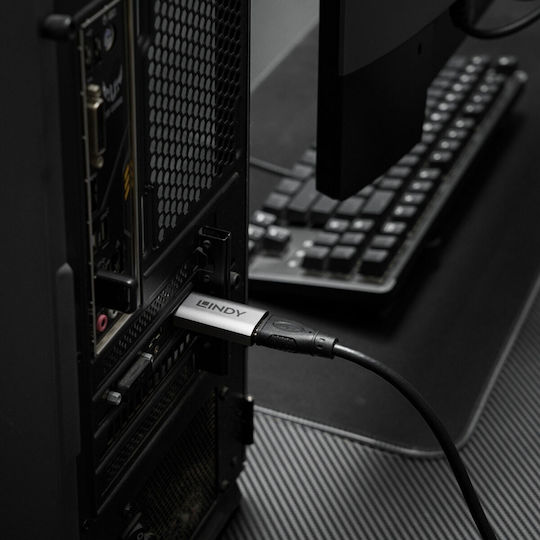 Lindy Μετατροπέας DisplayPort male σε HDMI female Γκρι 1τμχ 41095 - Image 3