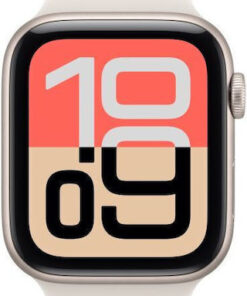 Apple Watch SE 3 Cellular Aluminium 44mm Αδιάβροχο με eSIM και Παλμογράφο (Starlight Aluminium Case with Starlight Sport Band - M/L)