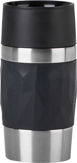 Emsa Travel Ποτήρι Θερμός Ανοξείδωτο 300ml Μαύρο N2160100 - Image 3