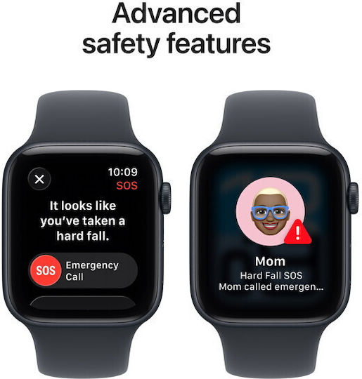 Apple Watch SE 3 Cellular Aluminium 40mm Αδιάβροχο με eSIM και Παλμογράφο (Midnight Aluminium Case with Midnight Sport Band - M/L) - Image 4